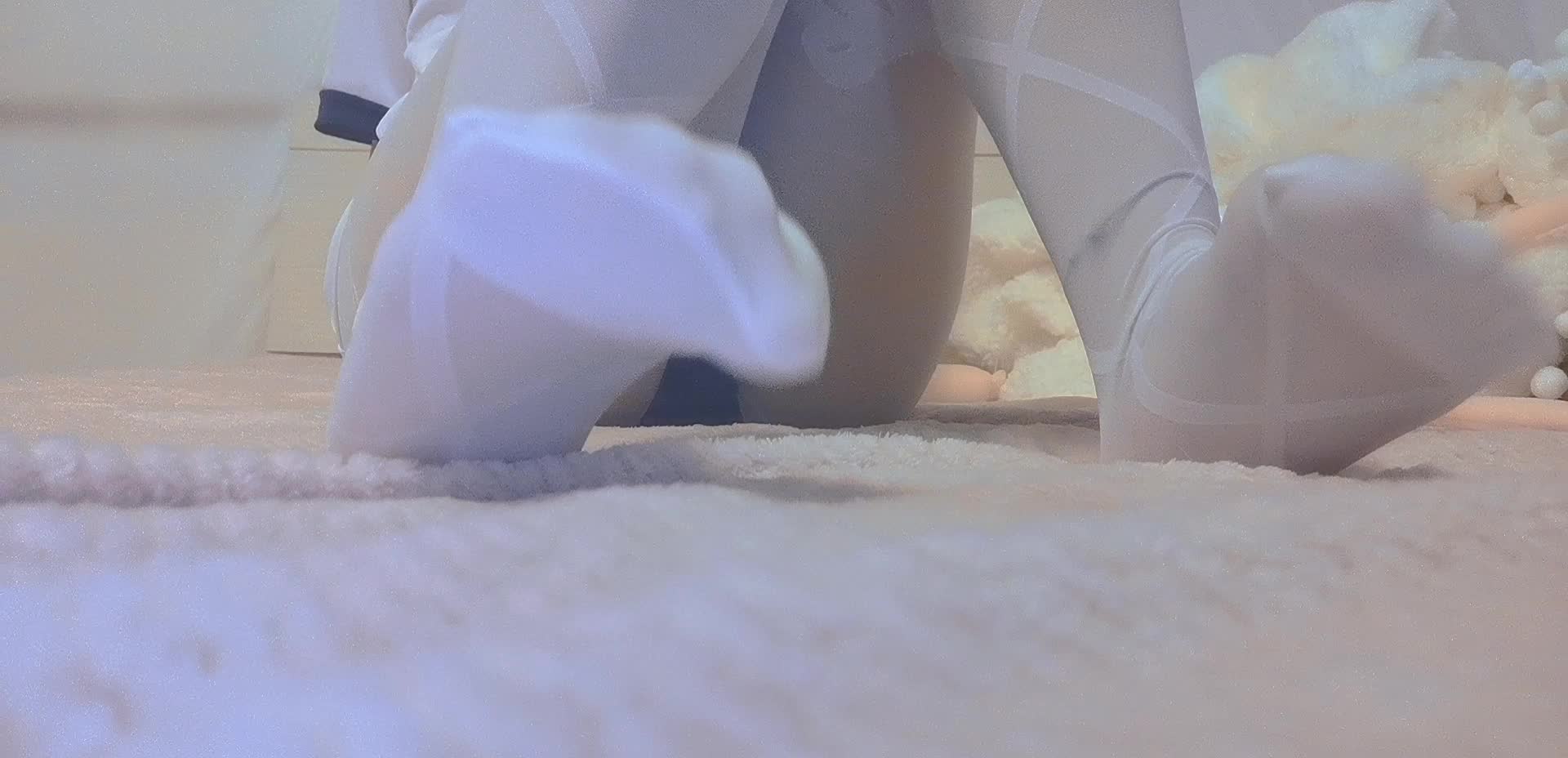 白丝 lo袜 近距离 秀足